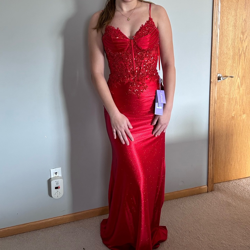 Elegant Red Evening Gown